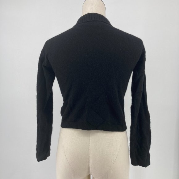 Everlane Womens Cropped Sweater Pullover Cashmere Blend Solid Black Size XS - Picture 4 of 6